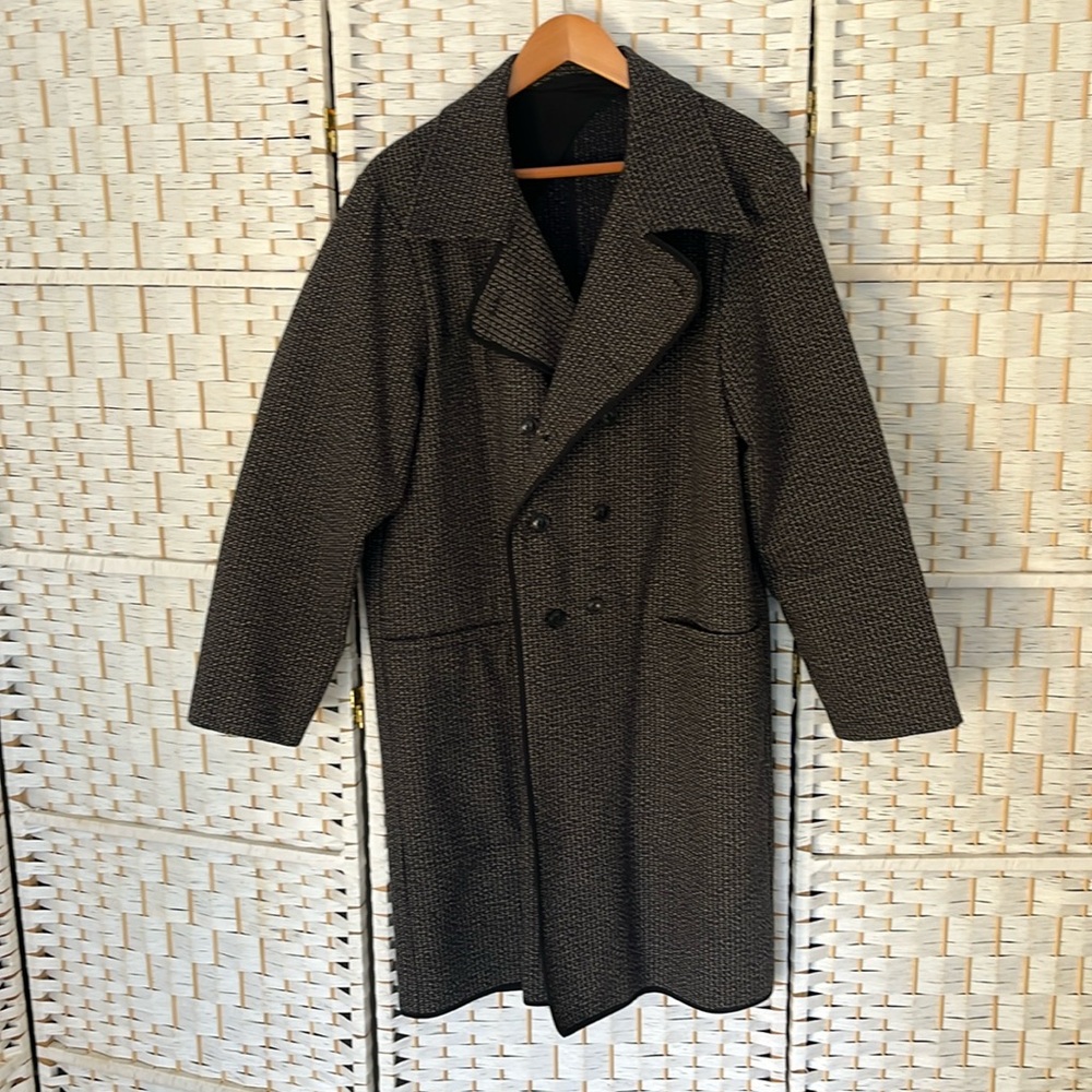 Double breasted cotton and wool coat from House of St. Clair
